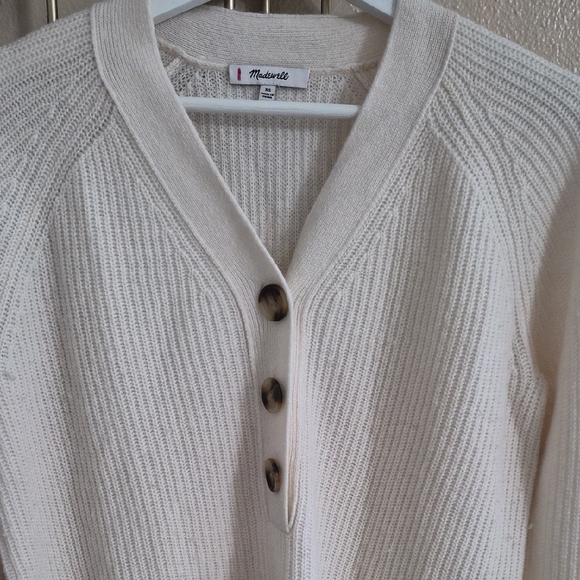 Madewell Cream Cardigan with Button Accents - Picture 3 of 5